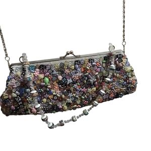 Vintage Hanmade Colorful Beaded Women's Clutch